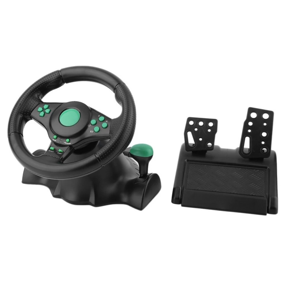 Racing Game Steering Wheel 180 Degree Rotation Vibration With Pedals for XBOX 360 PS2 PS3 PC Computer USB Car Steering Wheel
Racing Game Steering Wheel 180 Degree Rotation Vibration With Pedals for XBOX 360 PS2 PS3 PC Computer USB Car Steering Wheel
