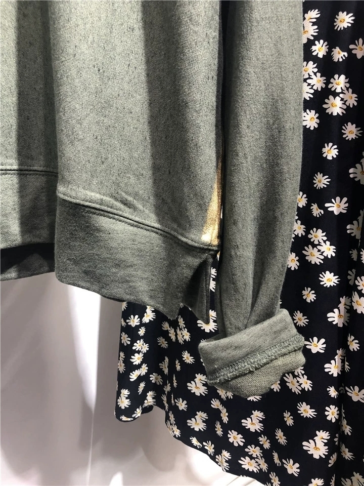 Graffiti letter print women sweatshirt autumn winter loose casual wild lady pullover sweatshirt tops 201203