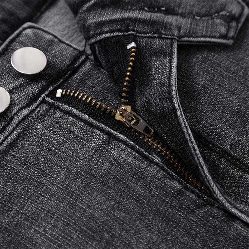 Jeans Female Denim Pants Black Color Womens woman slim Stretch Bottoms Feminino Skinny For Women Trousers Plus size 210809