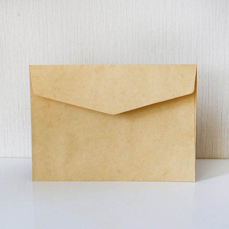 17.5x12.5CM/6.9*4.9INCH 50Pcs/Lot Solid Color Kraft Paper Products Greeting Card Postcard Thank-you Notes Envelope Simple Wedding Invitation Gift Enve