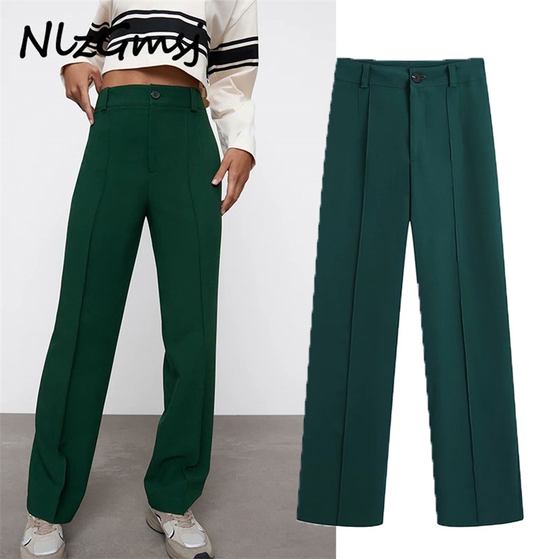 Pant Women Fashion Office Wear Side Pockets Straight Pants Vintage High Waist Female Trousers Mujer 03 210628, As picture
Pant Women Fashion Office Wear Side Pockets Straight Pants Vintage High Waist Female Trousers Mujer 03 210628, As picture