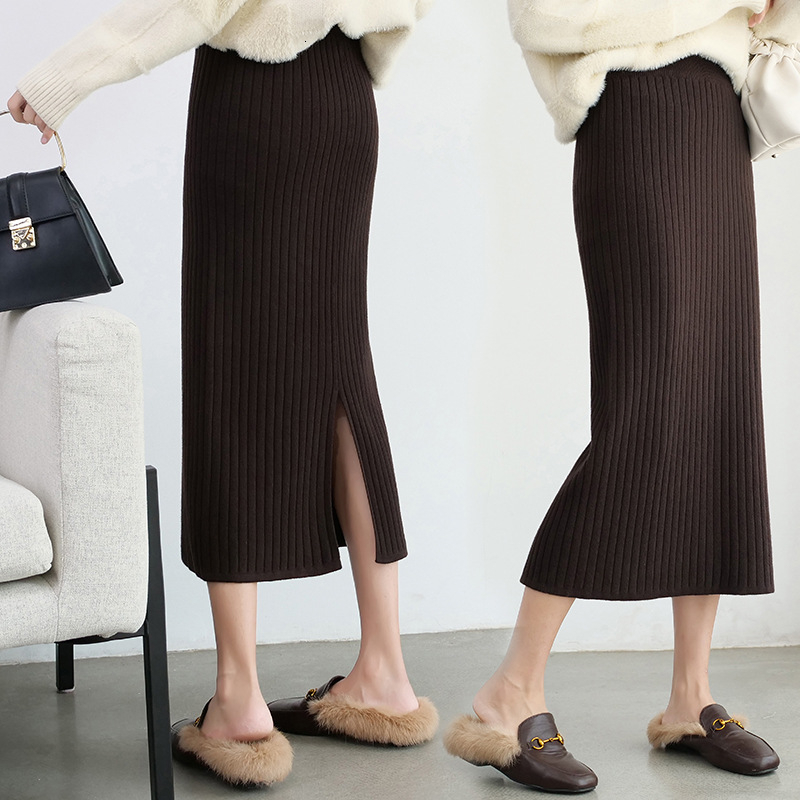 2021 New Fashion 70- Elastic Band Women Skirts Autumn Winter Warm Knitted Straight Skirt Ribbed Mid-long Solid Vintage 84nk, Black
2021 New Fashion 70- Elastic Band Women Skirts Autumn Winter Warm Knitted Straight Skirt Ribbed Mid-long Solid Vintage 84nk, Black
