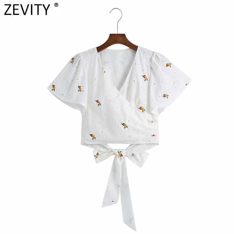 Zevity Women Sweet Cross V Neck Hollow Out Floral Embroidery Short Smock Blouse Female Hem Bow Tied Shirts Chic Crop Tops LS9265 210603, As pic ls9265cbrl
Zevity Women Sweet Cross V Neck Hollow Out Floral Embroidery Short Smock Blouse Female Hem Bow Tied Shirts Chic Crop Tops LS9265 210603, As pic ls9265cbrl