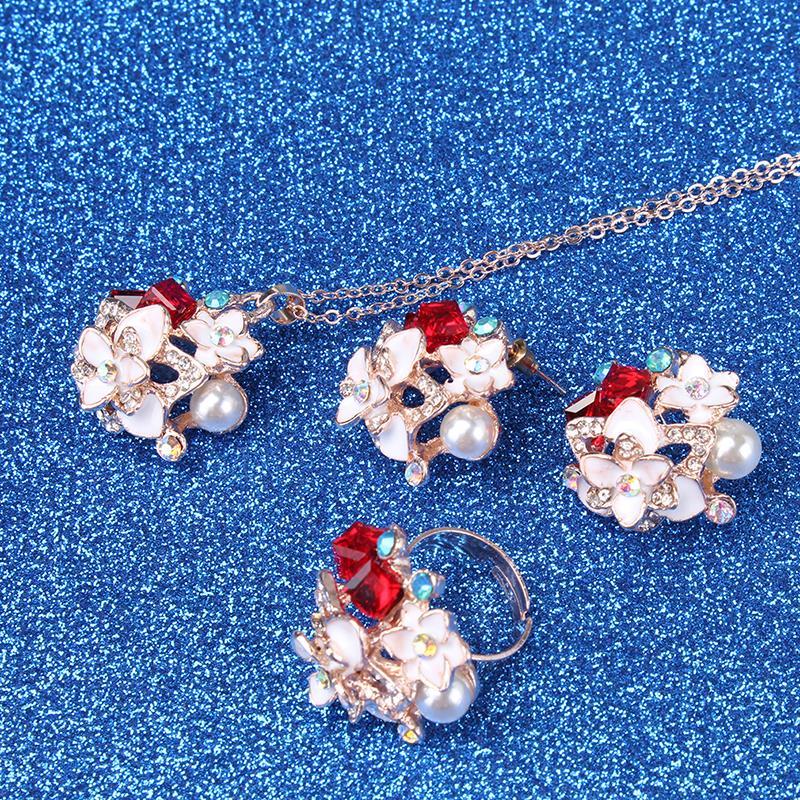 Earrings & Necklace Rhinestone Flower Jewelry Set Women Pendant Earring Ring For Wedding Party Girl Gift Engagement, Silver
Earrings & Necklace Rhinestone Flower Jewelry Set Women Pendant Earring Ring For Wedding Party Girl Gift Engagement, Silver