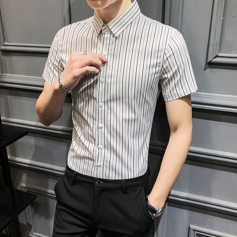 2021 Mode Summer of Men Striped New Thin Mark Fitting Short Social Casual Shirts Simple All Games Homme Blouse S3hx, Light blue.
2021 Mode Summer of Men Striped New Thin Mark Fitting Short Social Casual Shirts Simple All Games Homme Blouse S3hx, Light blue.