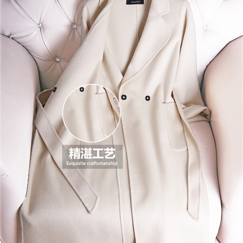 KMETRAM Real Wool Coat Autumn Winter Jacket Women Fashion Woolen Coat Female Korean Long Jackets Windbreaker Manteau Femme 819 T200828