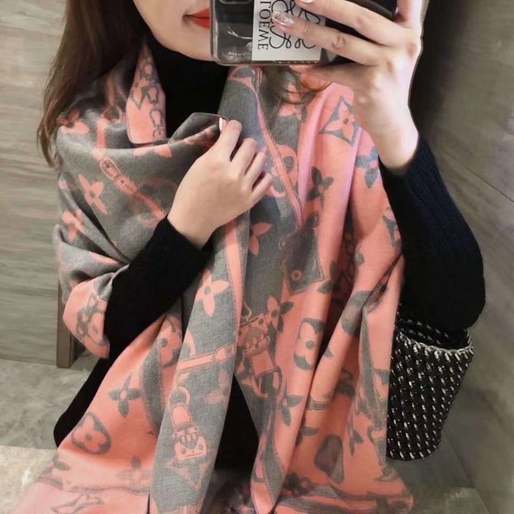 scarf Fairy clover autumn and winter versatile double-sided cashmere