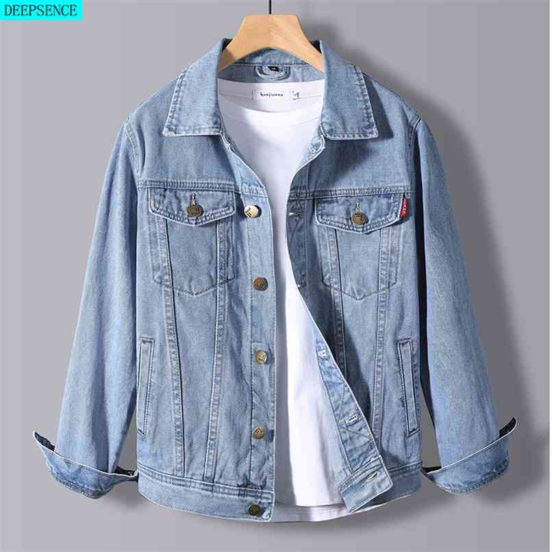 Spring Men's Denim Jacket Male Korean Version of The Trend Handsome Outer Clothes Student Jacket Men 210818