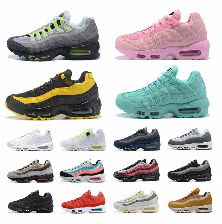 

95 Running Shoes Triple Black White 95s Worldwide Neon Laser Fuchsia Red Yellow Orbit Bred Aqua Men Women Trainers Outdoor Sports Sneakrs, Buy box