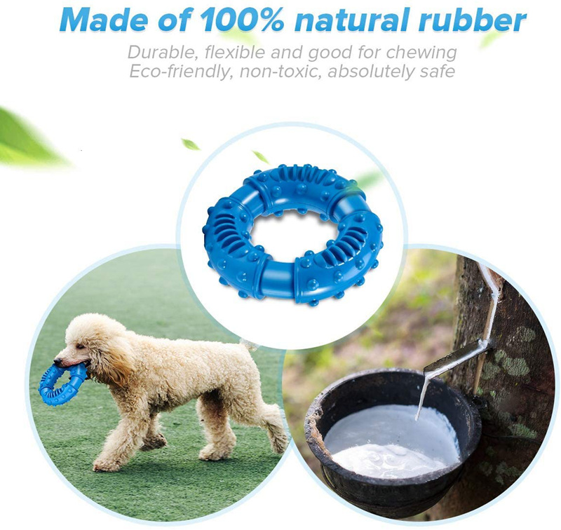 Aggressive Chewers Natural Rubber Long Lasting Indestructible Dog Toys Durable Puppy Chew Toy for Small Medium Large Dogs Blue