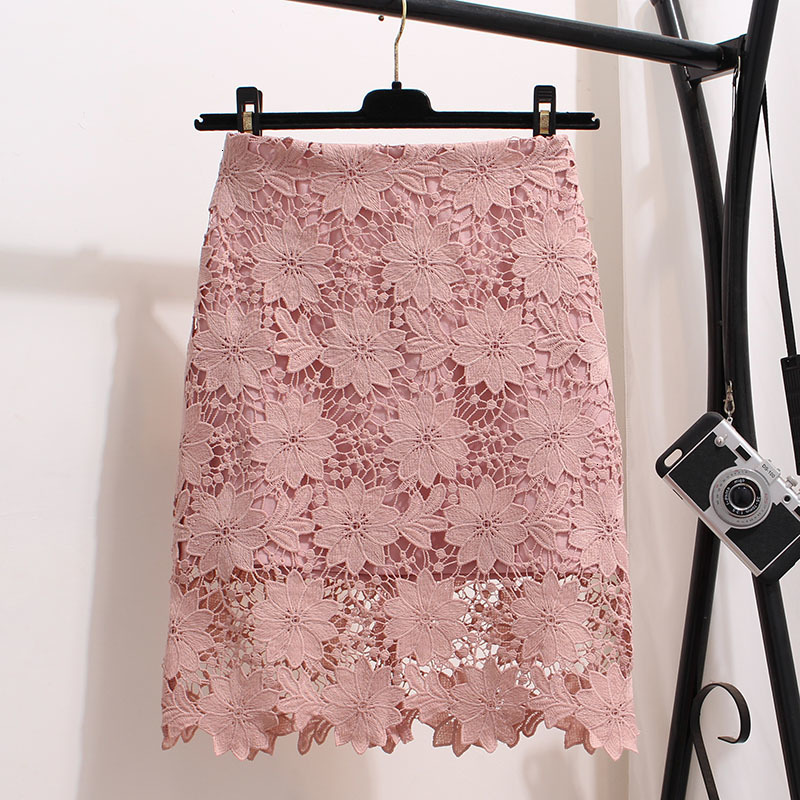 2021 New Lace High Waist Women Elegant Office Lady Skirts Korean Style Hollow Out Black White Pink Green Mini Skirt DT2O, Sky blue
2021 New Lace High Waist Women Elegant Office Lady Skirts Korean Style Hollow Out Black White Pink Green Mini Skirt DT2O, Sky blue