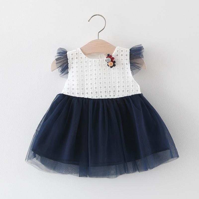 Girl's Dresses Summer Girls Dress Cute Solid Color Mesh Stitching Kids For Flying Sleeved Sweet Princess, Red;yellow 
Girl's Dresses Summer Girls Dress Cute Solid Color Mesh Stitching Kids For Flying Sleeved Sweet Princess, Red;yellow