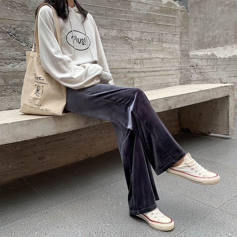 Women Elegant Black Pants Lace Up Elastic Waist Streetwear 2020 Autumn Winter Casual Full Length Trousers Gold velvet Pantalones X0131, Black;white
Women Elegant Black Pants Lace Up Elastic Waist Streetwear 2020 Autumn Winter Casual Full Length Trousers Gold velvet Pantalones X0131, Black;white