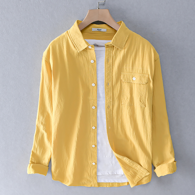 2021 100% Casual Long-sleeve Cotton Striped Yellow for Men's Comfortable Fashion Shirt Mens Solid Male Shirts Ebt2
2021 100% Casual Long-sleeve Cotton Striped Yellow for Men's Comfortable Fashion Shirt Mens Solid Male Shirts Ebt2