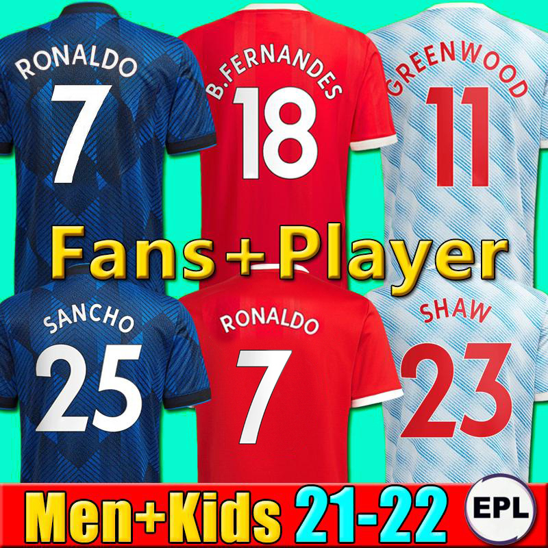 RONALDO 21 22 SANCHO Manchester soccer jersey UNITED Fans Player version MAN BRUNO FERNANDES VARANE SHAW POGBA RASHFORD football shirt UTD 2021 2022 men + kids kit sets, Away-kids
RONALDO 21 22 SANCHO Manchester soccer jersey UNITED Fans Player version MAN BRUNO FERNANDES VARANE SHAW POGBA RASHFORD football shirt UTD 2021 2022 men + kids kit sets, Away-kids