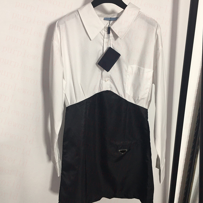 Personality Patchwork Shirt Dresses Women Brand Casual Dress Skirt Outdoor Street Style Lady Dresses Skirts, White
Personality Patchwork Shirt Dresses Women Brand Casual Dress Skirt Outdoor Street Style Lady Dresses Skirts, White