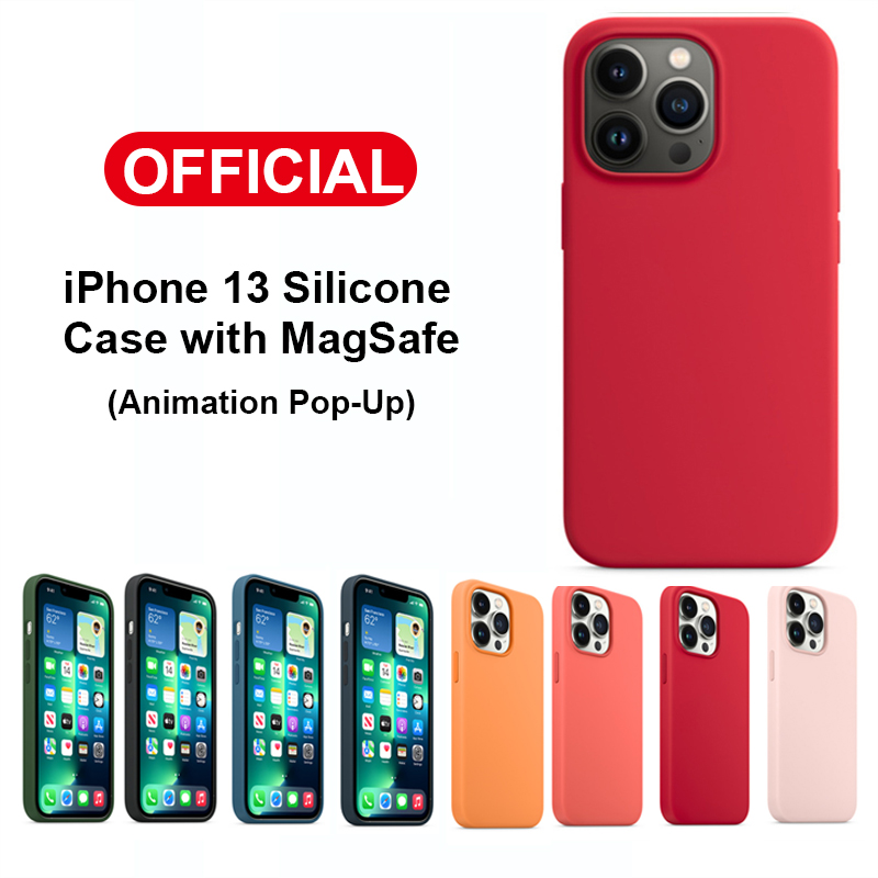 Official Silicone Covers Cases with MagSafe Animation Pop up for Apple iPhone 13 Mini Pro Max Cell Phone Silicon Case Support Wireless Charging 8 Colors, Red
Official Silicone Covers Cases with MagSafe Animation Pop up for Apple iPhone 13 Mini Pro Max Cell Phone Silicon Case Support Wireless Charging 8 Colors, Red