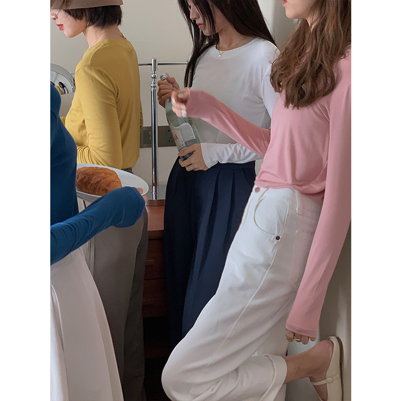 Tops Tees T-Shirt Without Regret, the Main Push Is B-in 11 Color Bottomed Shirt, Women's Autumn 2021 Slim Inside with Long Sleeve T-shirt N145, White
Tops Tees T-Shirt Without Regret, the Main Push Is B-in 11 Color Bottomed Shirt, Women's Autumn 2021 Slim Inside with Long Sleeve T-shirt N145, White