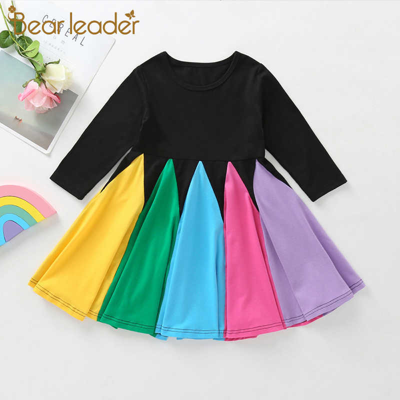 Bear Leader Girls Dress Long Sleeve Casual Children Clothing Patchwork Rainbow Stripes Dress Cotton Kids Girl Princess Costumes 210708, Az2282
Bear Leader Girls Dress Long Sleeve Casual Children Clothing Patchwork Rainbow Stripes Dress Cotton Kids Girl Princess Costumes 210708, Az2282