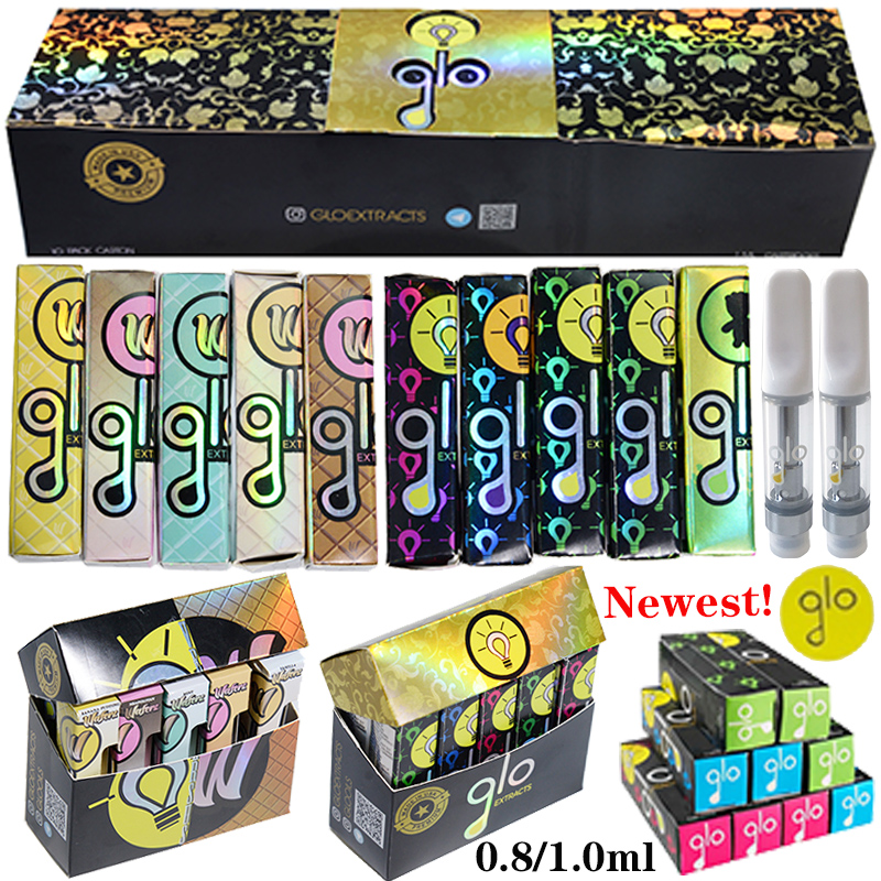 GLO Extracts Cartridges Vape Pen Gold Packaging Atomizer QR Code Stickers 0.8 1ml Thick Oil Vaporizer Glass Tank 510 Thread Ceramic Wax E Ci
GLO Extracts Cartridges Vape Pen Gold Packaging Atomizer QR Code Stickers 0.8 1ml Thick Oil Vaporizer Glass Tank 510 Thread Ceramic Wax E Ci