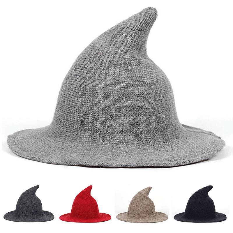 Cloches Witch Hat Diversified Along The Sheep Wool Cap Knitting Fisherman Female Fashion Pointed Basin Bucket For Halloween, Black
Cloches Witch Hat Diversified Along The Sheep Wool Cap Knitting Fisherman Female Fashion Pointed Basin Bucket For Halloween, Black