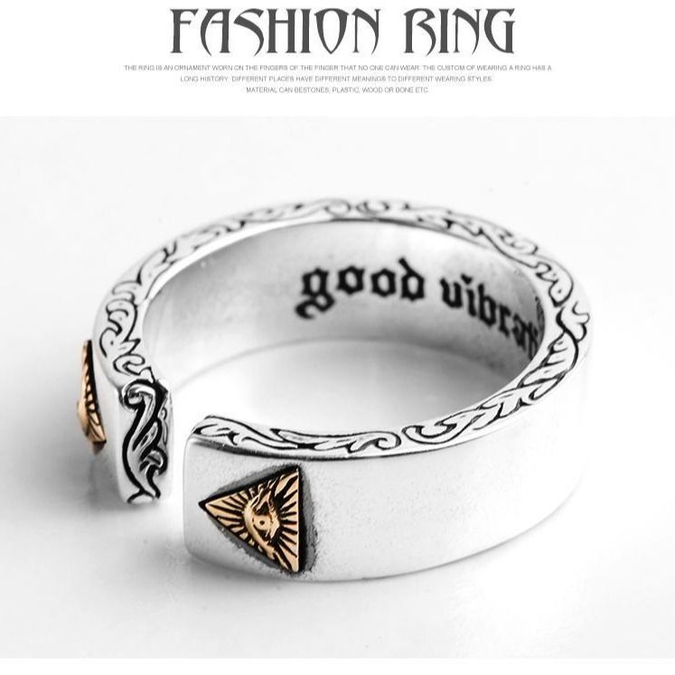 925 Sterling Silver European and American Devil God Eyes Retro Exaggerated Opening Adjustable Men and Women Ring
925 Sterling Silver European and American Devil God Eyes Retro Exaggerated Opening Adjustable Men and Women Ring