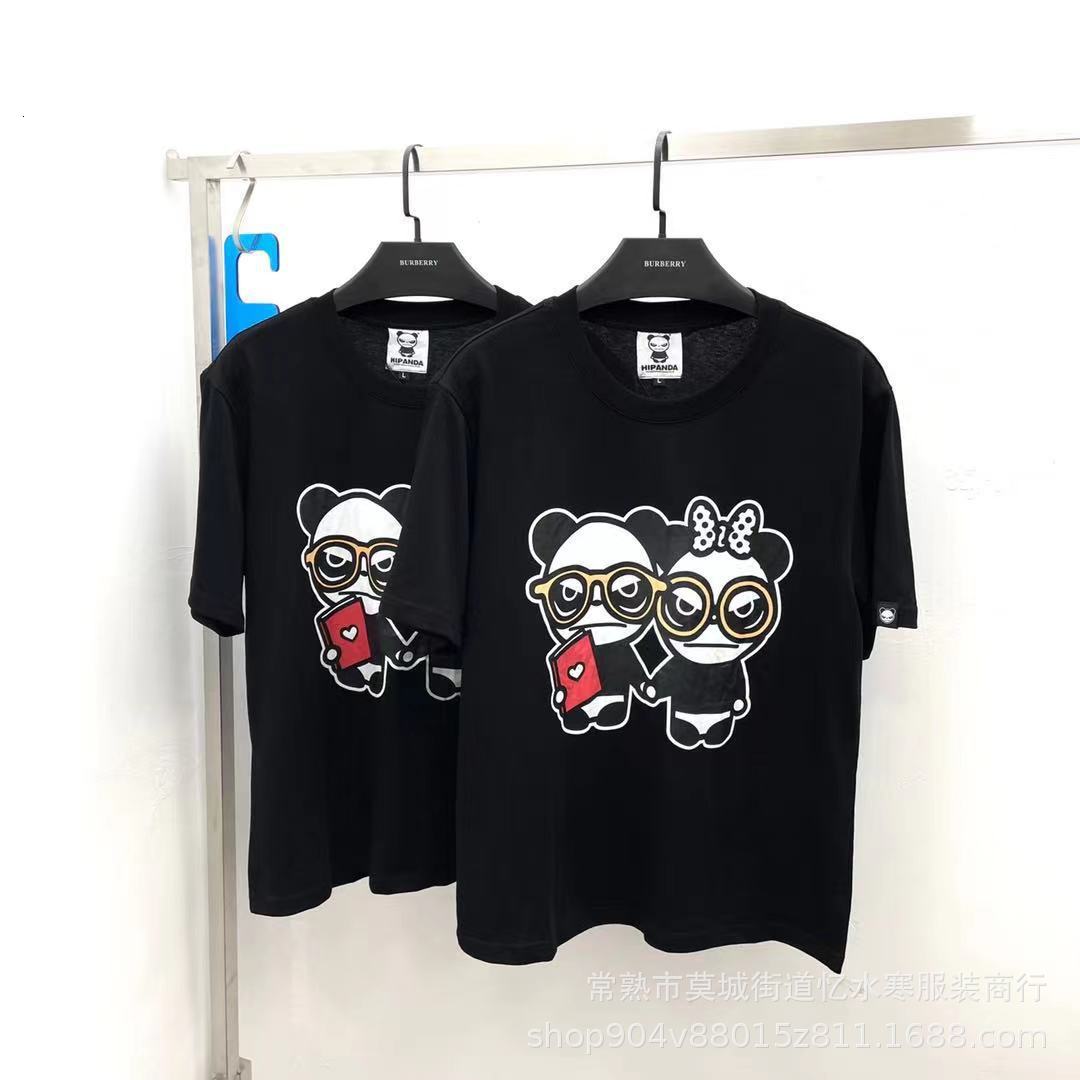 t shirt guochao hipanda hello panda hand in printed short sleeve casual loose couple half, White;black
t shirt guochao hipanda hello panda hand in printed short sleeve casual loose couple half, White;black