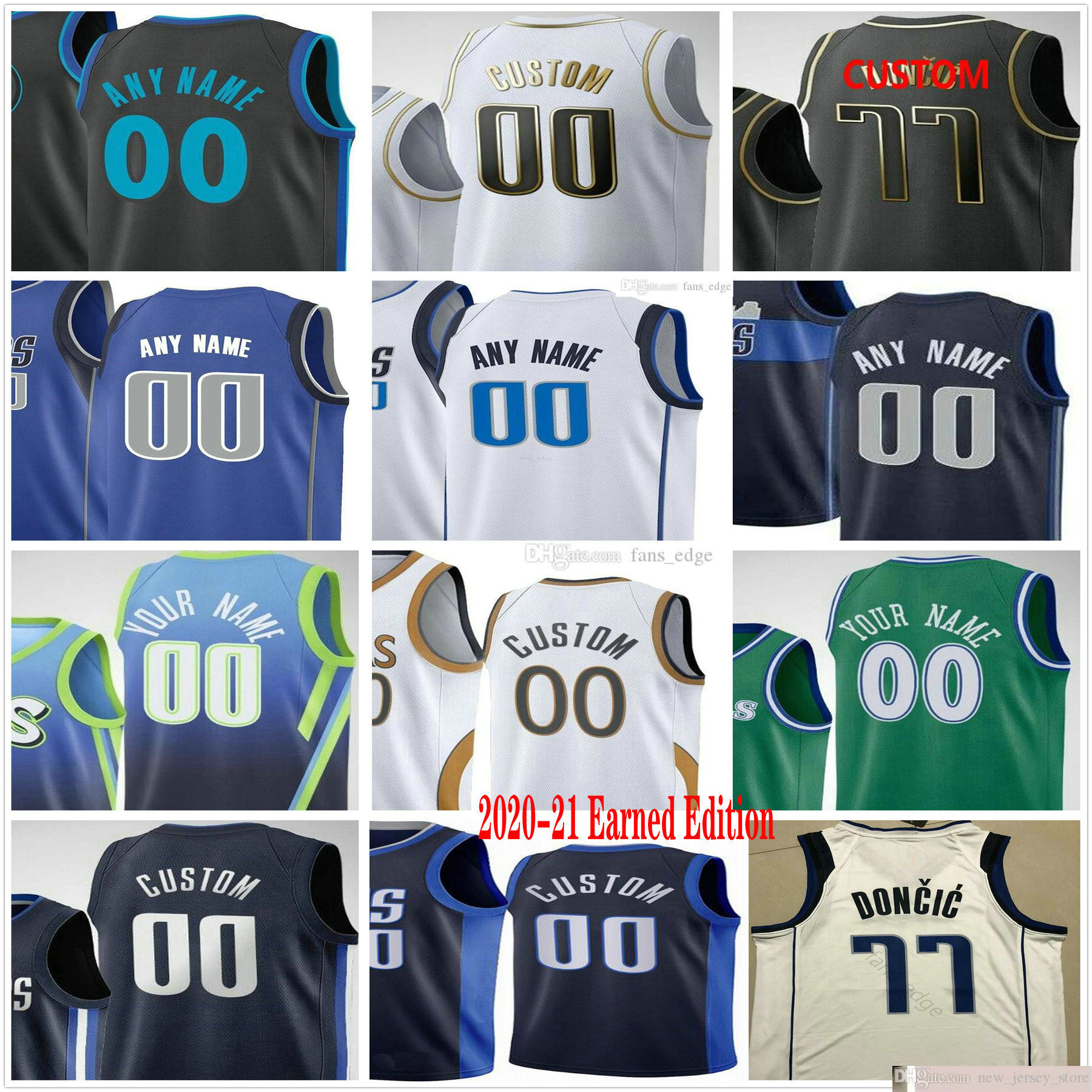 2020 2021 Earned Edition Navy Custom Printed Luka 77 Kristaps Doncic 6 Porzingis Tim 11 Hardaway Jr. 51 Marjanovic Men Woman Kids Jerseys, Black
2020 2021 Earned Edition Navy Custom Printed Luka 77 Kristaps Doncic 6 Porzingis Tim 11 Hardaway Jr. 51 Marjanovic Men Woman Kids Jerseys, Black