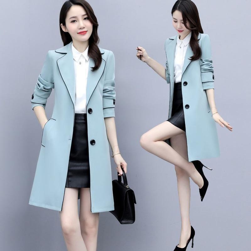 Women's Trench Coats Designer Women Clothes 2021 The Slim Windbreaker Female Long Belt Korean Version Thin Temperament Dignified Casual Coat, Picture2
Women's Trench Coats Designer Women Clothes 2021 The Slim Windbreaker Female Long Belt Korean Version Thin Temperament Dignified Casual Coat, Picture2