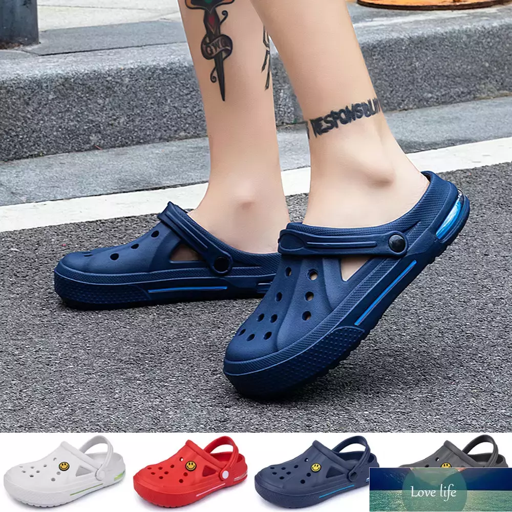 Crocks Sandals Shoes Couple Clogs Summer Beach Flat Hollow Out Smiling Face Buckle Slippers, Black
Crocks Sandals Shoes Couple Clogs Summer Beach Flat Hollow Out Smiling Face Buckle Slippers, Black
