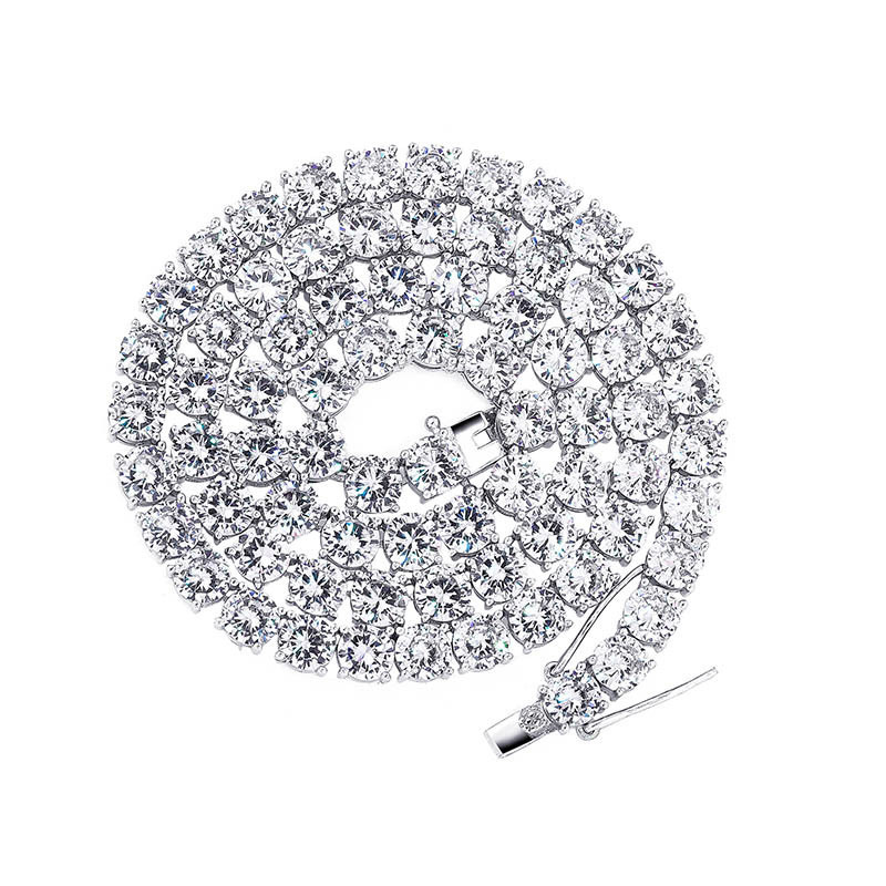 925 Sterling Silver Men Hip Hop Tennis Chain Single Row 6mm Cubic Zirconia Chokers Necklace Bling Iced Out Jewelry
925 Sterling Silver Men Hip Hop Tennis Chain Single Row 6mm Cubic Zirconia Chokers Necklace Bling Iced Out Jewelry