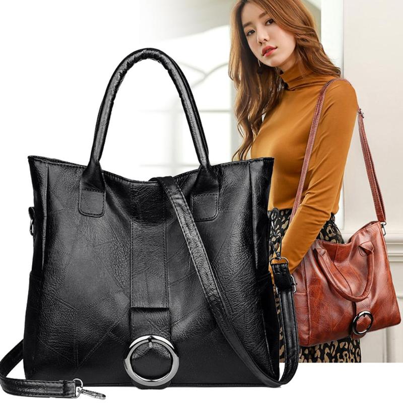 Women Large Capacity Shoulder Bags PU Leather Purse Vintage Messenger Handbag Pure Color Crossbody Bags For Women Black, As pic
Women Large Capacity Shoulder Bags PU Leather Purse Vintage Messenger Handbag Pure Color Crossbody Bags For Women Black, As pic