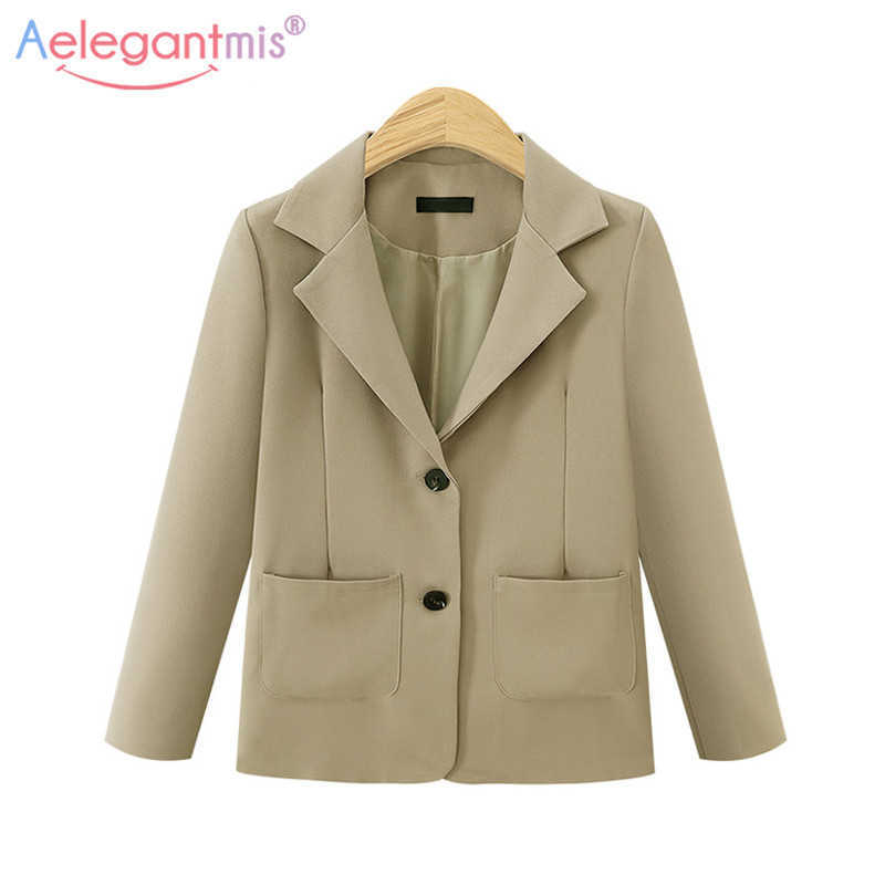 Aelegantmis Women Loose Casual Blazer Pocket Jacket Coat Notched Long Sleeve Office Lady Work Suit Female Blazers Outerwear 210607, Beige
Aelegantmis Women Loose Casual Blazer Pocket Jacket Coat Notched Long Sleeve Office Lady Work Suit Female Blazers Outerwear 210607, Beige