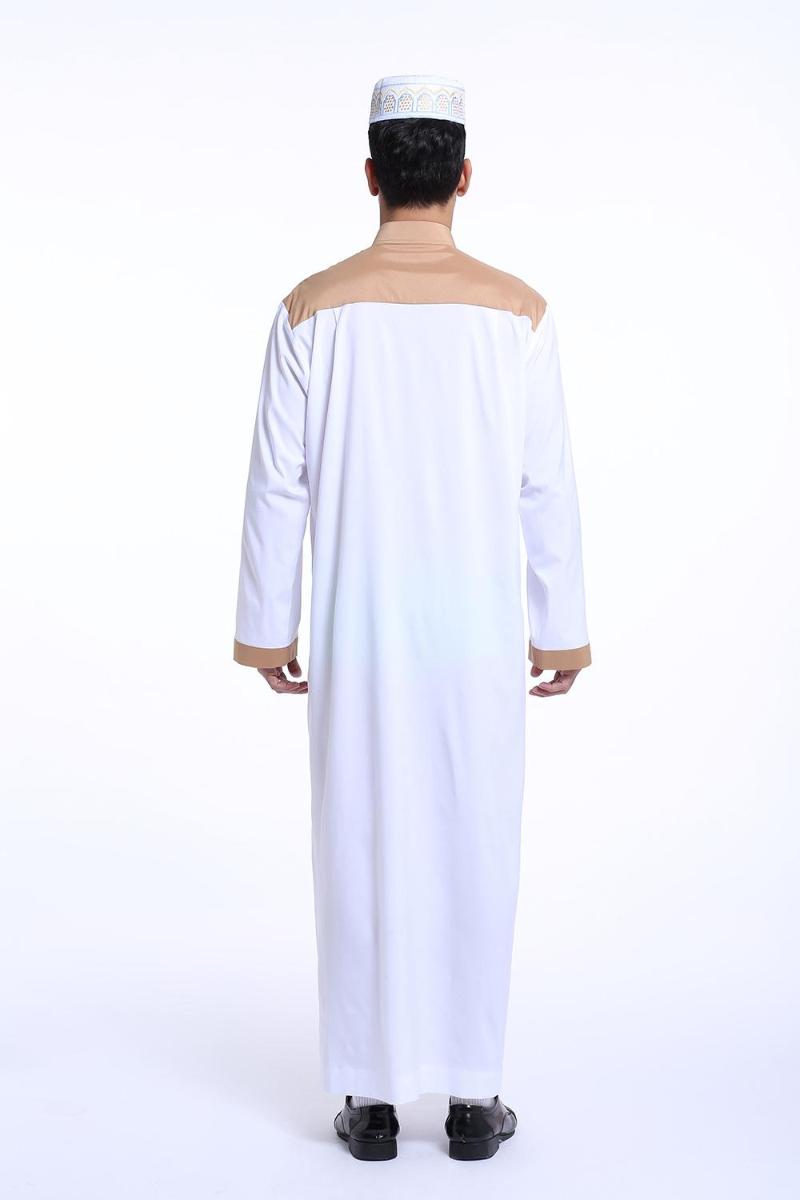 Muslim Men Clothing Robe Long Sleeve Saudi Arab Thobe Jubba Thobe Kaftan Middle East Islamic Jubba Dishdasha Thawb Abaya