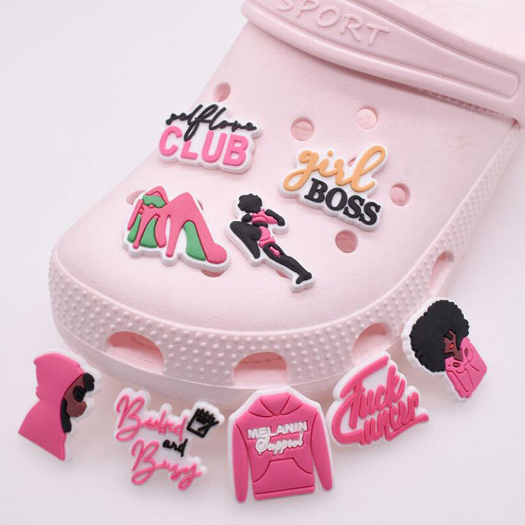 100pcs/lot pink style PVC Rubber Shoe Charms Shoes Accessories cute cartoon clothing shoe croc shoe decorations gril gift
100pcs/lot pink style PVC Rubber Shoe Charms Shoes Accessories cute cartoon clothing shoe croc shoe decorations gril gift