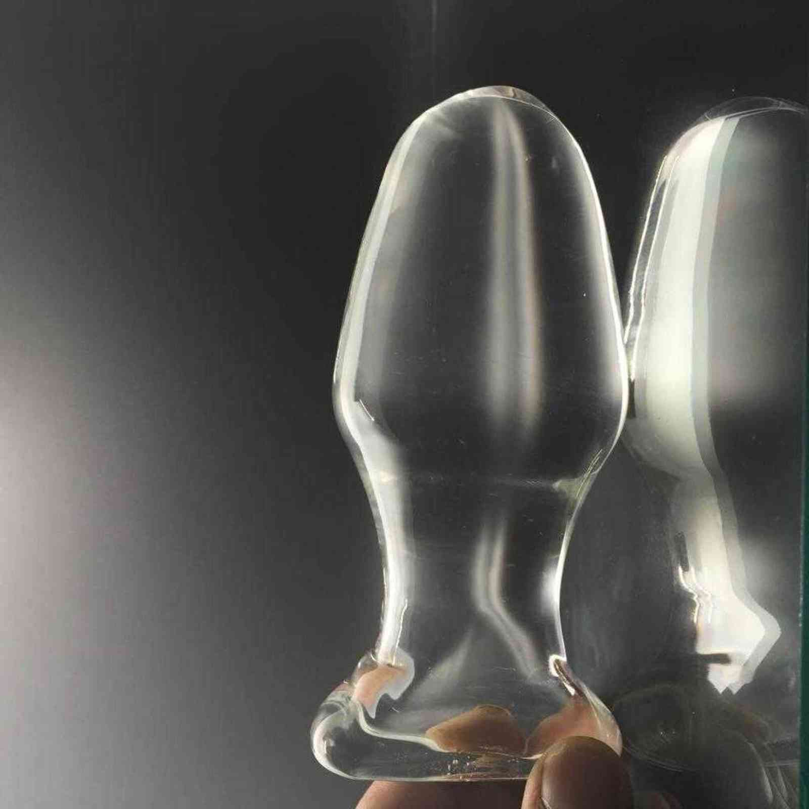 Transparent Glass Anal Plug Dildo Anus Dilator Expander Butt Plugs Large Big Buttplug Ass Sex Toys For Woman 211108 - view 3
