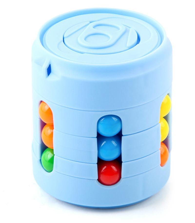 2021 Decompression Toy Coke Can Cube Finger Toys Children's Creative Funs Magic Bead Intellectual Rotating Game