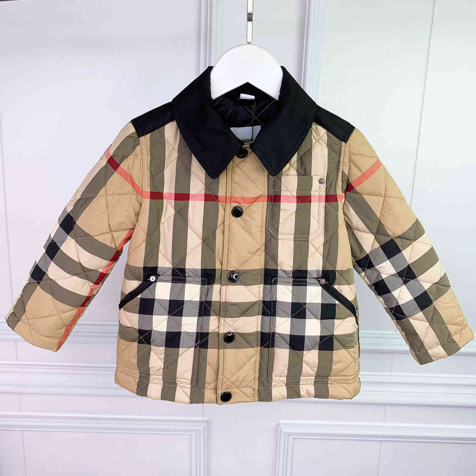 Gaoding children&#039;s clothing autumn and winter children&#039;s new cotton clothes men&#039;s and women&#039;s Long Sleeve Plaid Lapel clip cotton jacket от DHgate WW