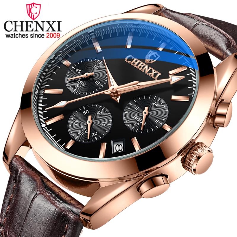 Wristwatches CHENXI 905 Fashion Brand Waterproof Sports Quartz Wristwatch Men Watch Mens Military Leather Chronograph Clock Relogio Masculin, Black
Wristwatches CHENXI 905 Fashion Brand Waterproof Sports Quartz Wristwatch Men Watch Mens Military Leather Chronograph Clock Relogio Masculin, Black