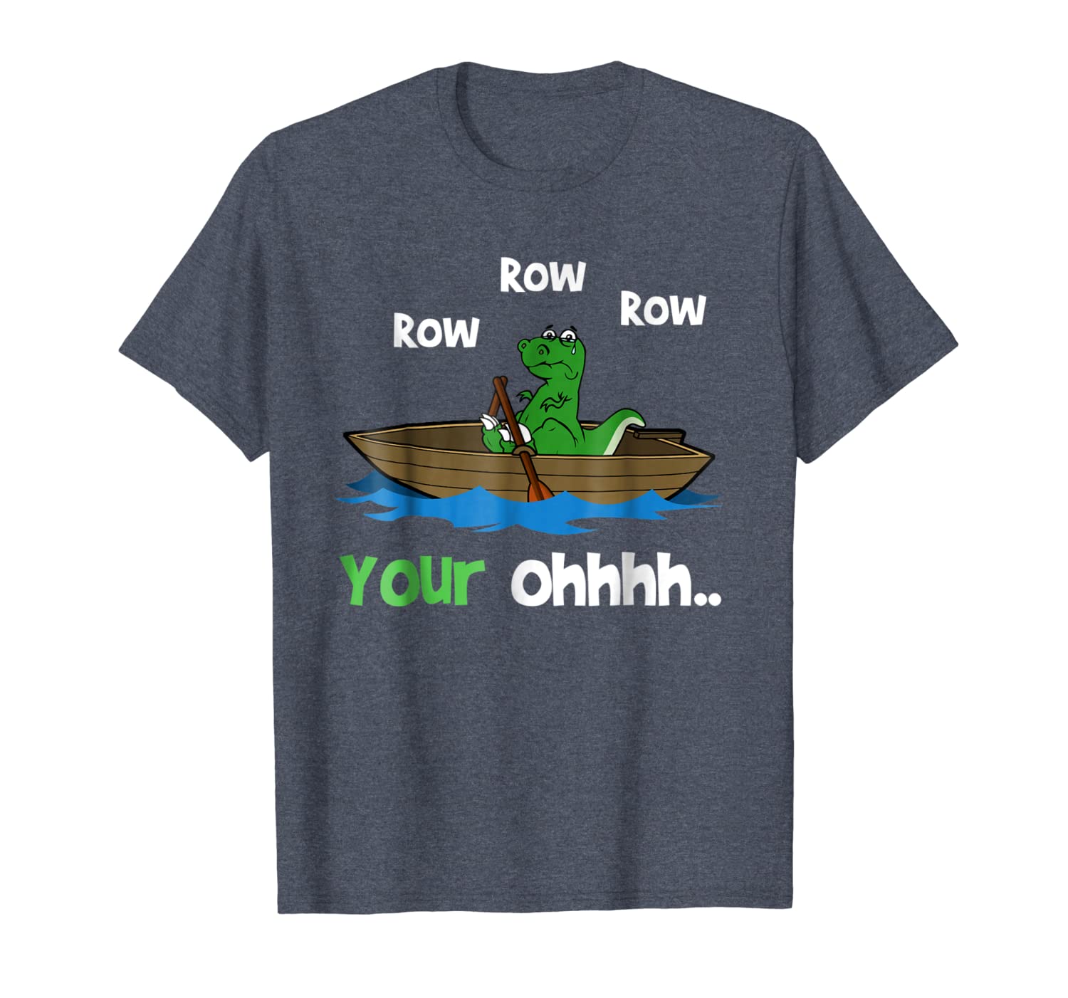 row row row your oh sad dinosaur with short arms, White;black