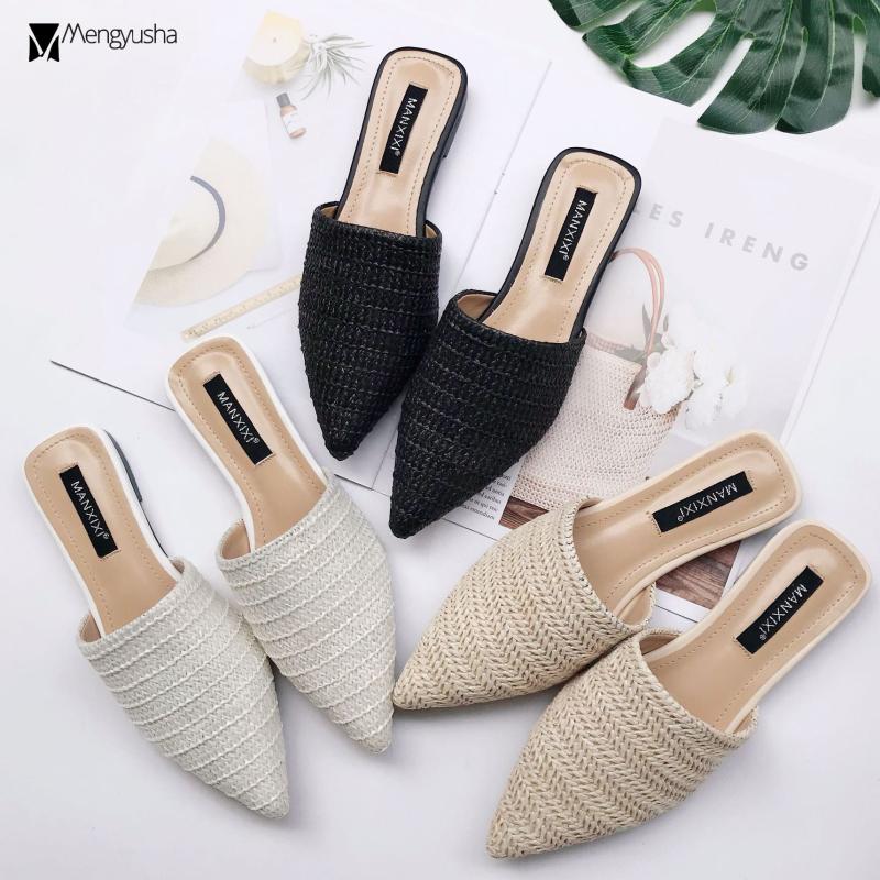 mules shoes straw knitting sandals women pointed toe slippers brand designer breathable summer lazy slides shoes woven sandalias, Beige
mules shoes straw knitting sandals women pointed toe slippers brand designer breathable summer lazy slides shoes woven sandalias, Beige