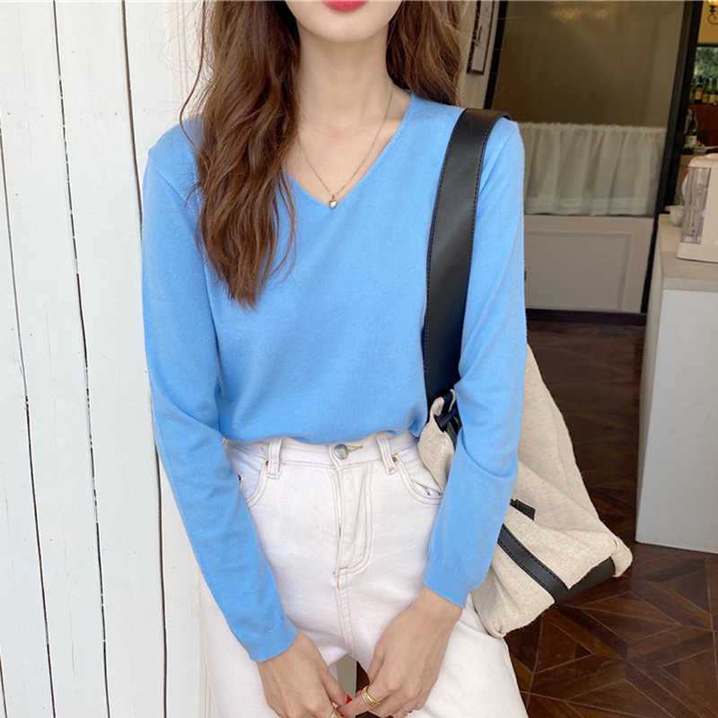 Shintimes V-Neck Basic Elasticity Pullovers Korean Fashion Spring And Autumn Long Sleeve Sweater Women Knitted Pull Femme 210615, Light apricot
Shintimes V-Neck Basic Elasticity Pullovers Korean Fashion Spring And Autumn Long Sleeve Sweater Women Knitted Pull Femme 210615, Light apricot
