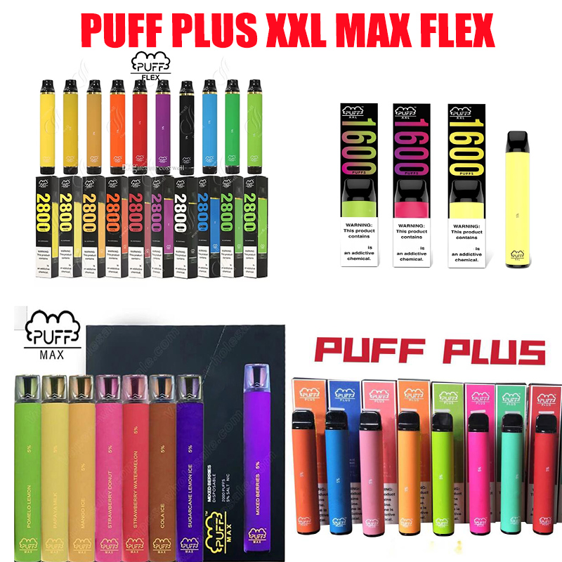PUFF PLU XXL MAX FLEX Disposable E cigarettes Vape Pen 800 1600 2000 3500 Puffs Pre Filled Cartridge Device
PUFF PLU XXL MAX FLEX Disposable E cigarettes Vape Pen 800 1600 2000 3500 Puffs Pre Filled Cartridge Device