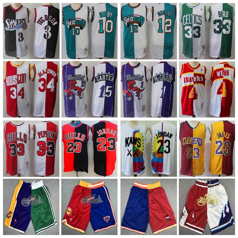 Men retro MJ basketball jersey 12 Morante 33 Pippen 1 McGrady 15 Carter split patchwork color suit shorts, Black;red
Men retro MJ basketball jersey 12 Morante 33 Pippen 1 McGrady 15 Carter split patchwork color suit shorts, Black;red