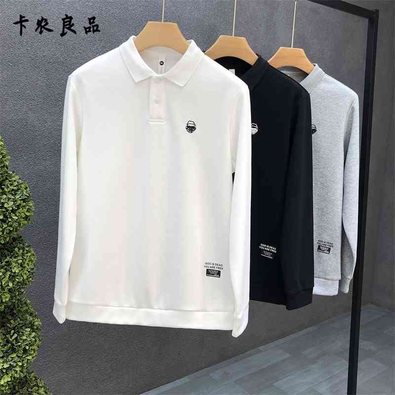 2021 new autumn polo men's long sleeve ruffian handsome youth Lapel embroidered T-shirt fashion brand, White;black
2021 new autumn polo men's long sleeve ruffian handsome youth Lapel embroidered T-shirt fashion brand, White;black