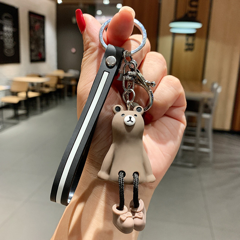 Animal Pendant Keychains Key Rings Bear Bird Women Car Keys Holder Bag Charms Jewelry Trinkets Cartoon Frog Duck Mens Keyring Chains Gifts Love Fashio