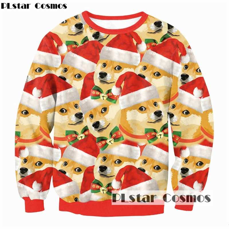 PLstar Cosmos Women/Men Sweatshirts Christmas hat Hip Hop 3d Print Harajuku Jumper Pullovers Couple Clothing Hoodies S-5XL 211116