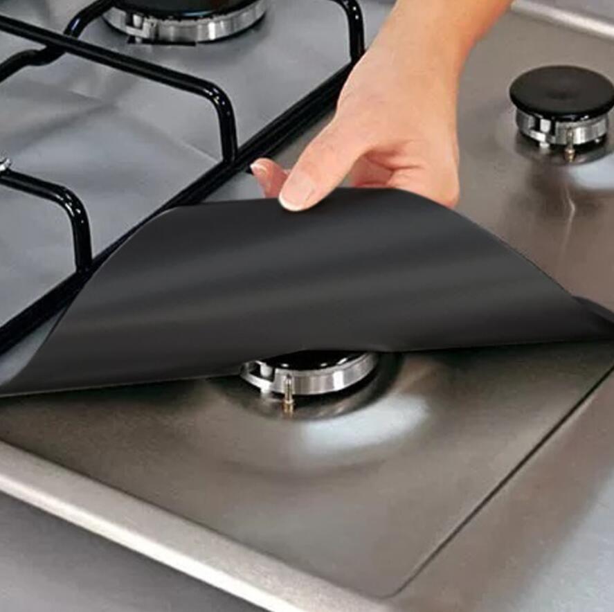 4pcs/set Cooker cover liner Clean Mat Pad Gas Stove Stovetop Protector Kitchen Accessories gift RRD7655 Free shipping