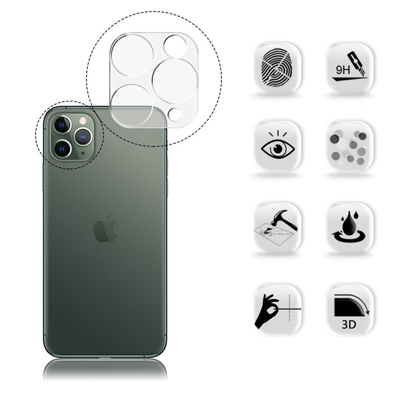 HD Clear Scratch-Resistant Rear Camera Lens Screen Protector Tempered Glass Transparent Full Coverage For iPhone 15 14 13 12 Mini 11 Pro Max No Packag