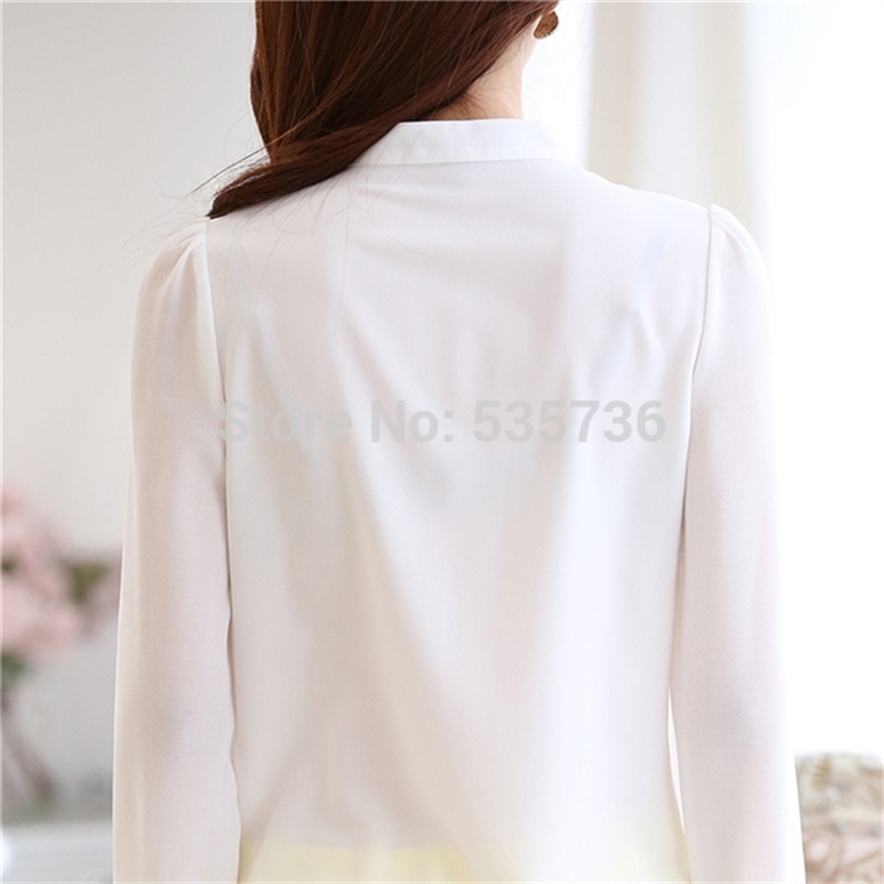 fashion High quality Lace Blouse Beading chiffon blouse women shirt Long Sleeve Chiffon Shirt Plus Size women Clothing T200321